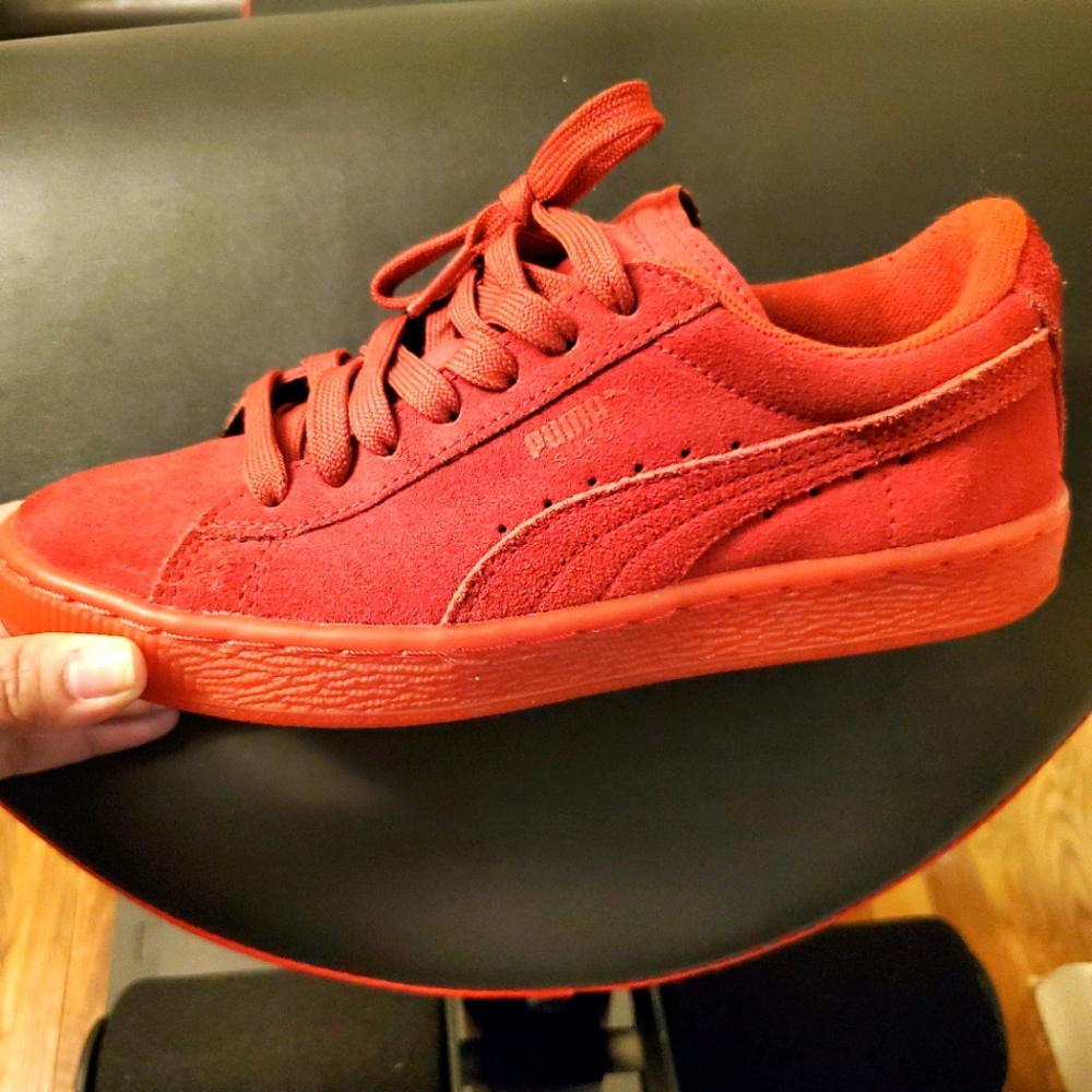 Red Puma sneakers